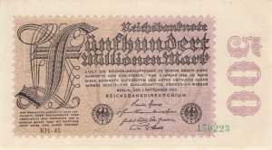 500 Millionen Mark 1923 ro.109h KH
